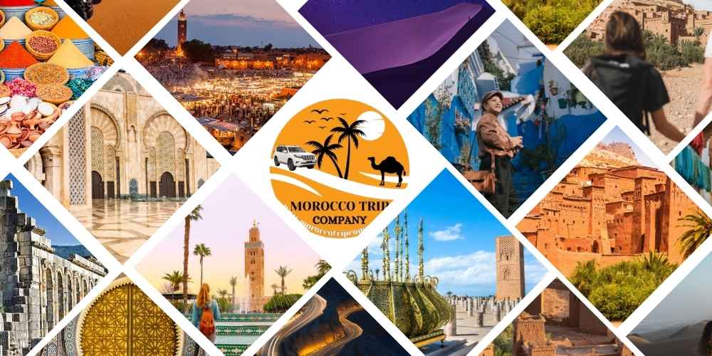 4 Days Morocco itinerary from Tangier to Marrakech tour via Desert - 5 Days in Morocco itinerary to Sahara Desert of Merzouga and Marrakech,