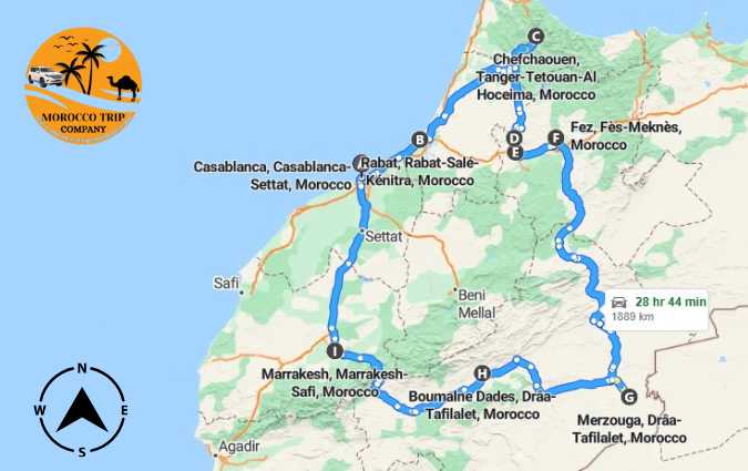 Viaje de 11 días a Marruecos desde Casablanca