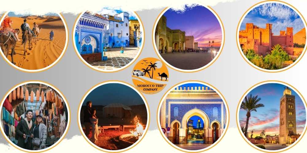 12 Days tour from Casablanca to Imperial Cities and Sahara Desert of Merzouga - Morocco itinerary 12 Days tour - Morocco Grand Desert Tour.