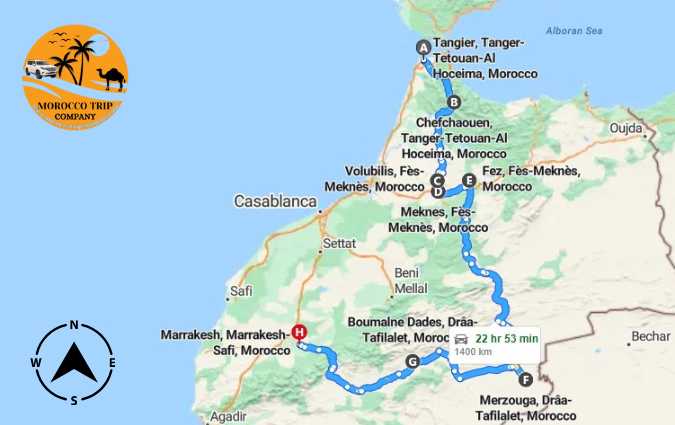 Marruecos en 9 días desde Marrakech a Tánger por el Desierto